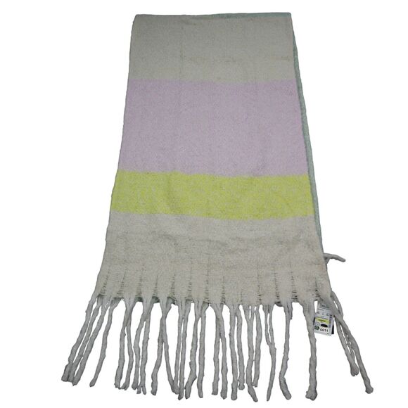 Studio Select Scarf Shawl Womans One Size Color Block Fringed New - Picture 2 of 16